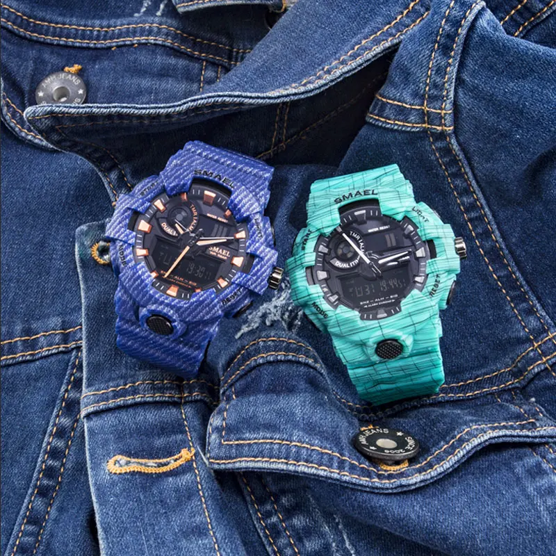 

Brand Luxury Smael Army Digital Writwatch LED 50m Waterproof Men's Watch Cowboy Sport Watch Military Watches Saat 8001 Men Watch