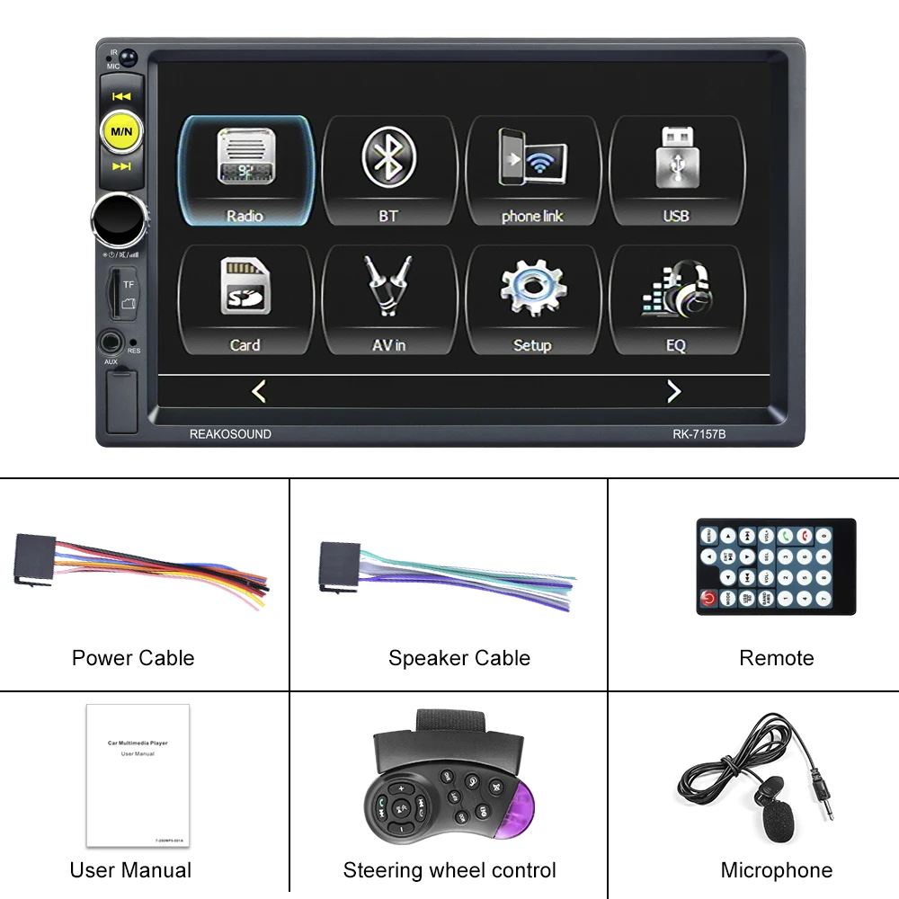 

Podofo, 2 Din , HD 7 , MP5, Bluetooth