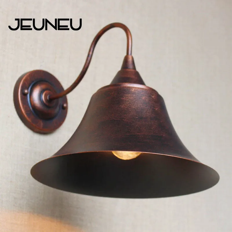 Промышленный античный настенный светильник в стиле ретро металлический абажур s