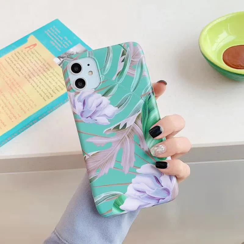 Lovebay Акварельные Цветы Листья чехол для iPhone 11 Pro X XR XS Max 6 6s 7 8 Plus Мягкий IMD