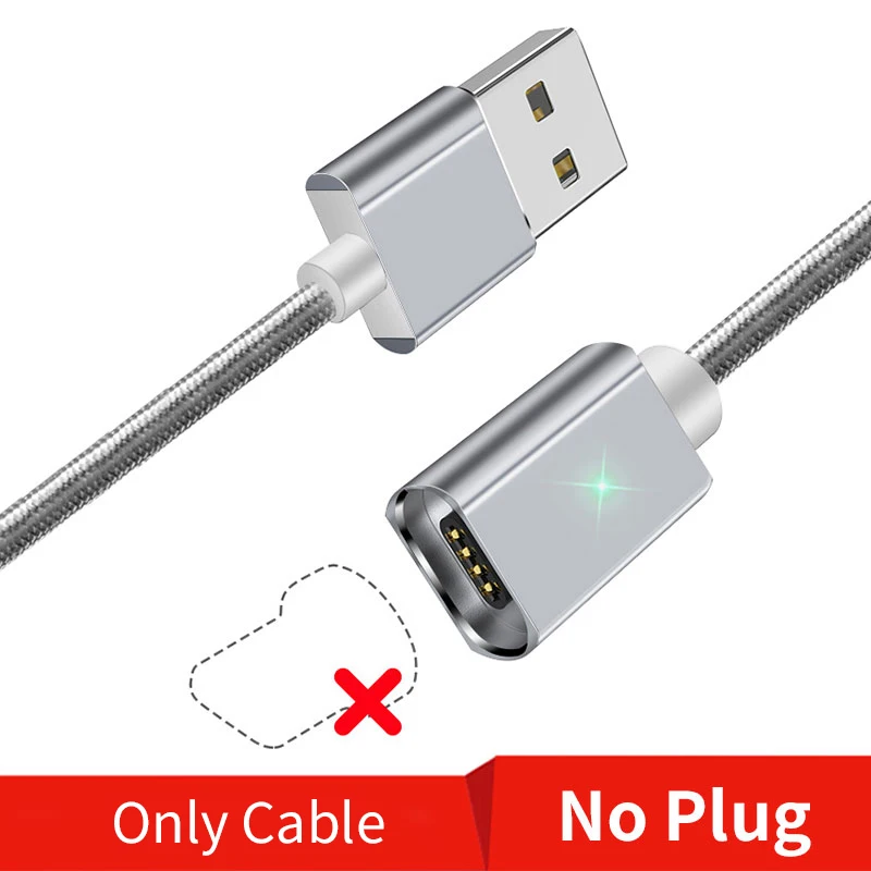 Only Cable No Plug S Essager Магнитный Micro Тип usb c кабель IOS для iPhone 11 XR 7 IPad Xiaomi 9 Redmi Note 7 кабели быстрой зарядки телефона код данных - Цвет: Only Cable No Plug S