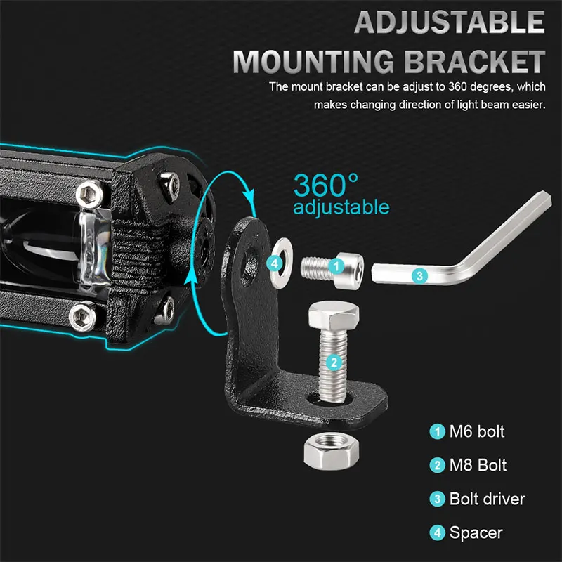 7-дюймовый ультратонкий Светодиодный прожектор 6D фара дальнего света широкий 12 В