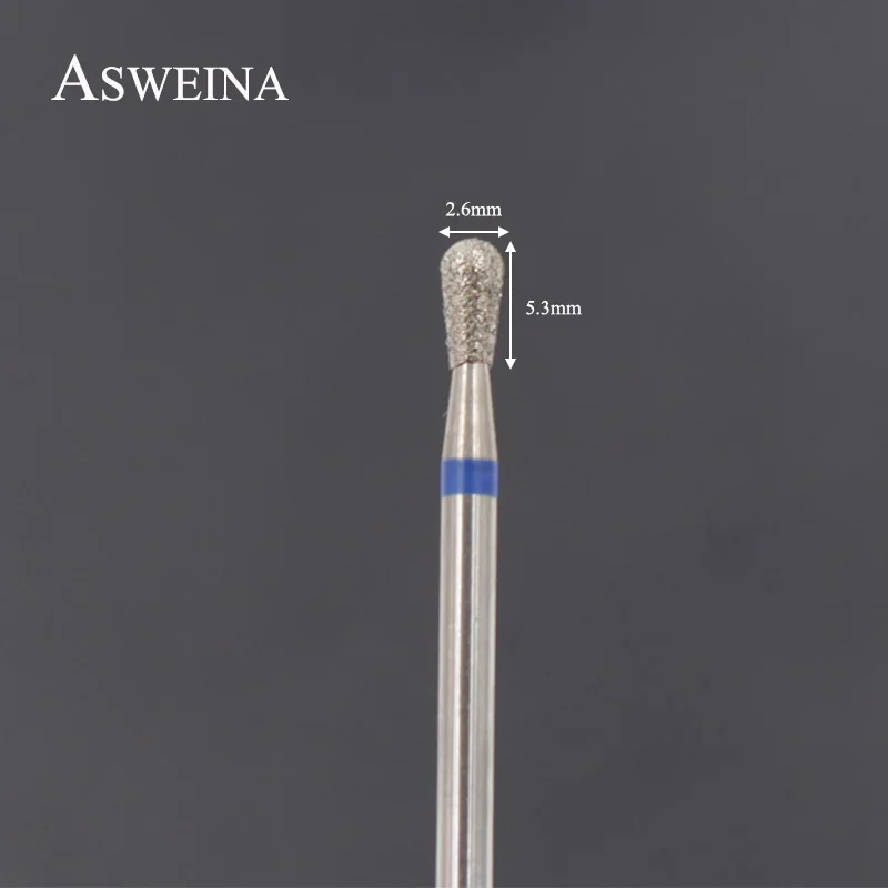 ASWEINA 1 шт. круглые алмазные вращающиеся сверла электрические сверла для ногтей Аксессуары для дизайна ногтей фрезы пилочка для ногтей инструмент для ухода за ногами