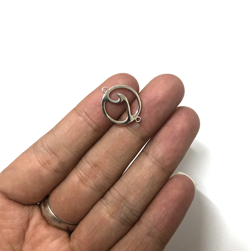 5 шт. модный шарм волны океан элемент стиль с морской тематикой из нержавеющей