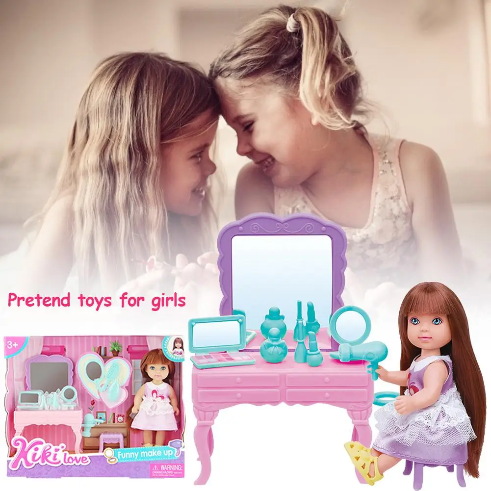 

Миниатюрная кукла принцесса, игрушечный домик с двойной кроватью для девочек, игрушка для косплея и макияжа, изысканный подарок на день рож...