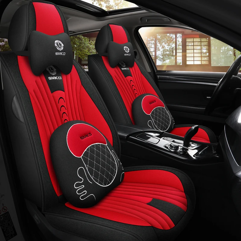 Полностью покрывающий чехол из льняного волокна для автомобильных сидений