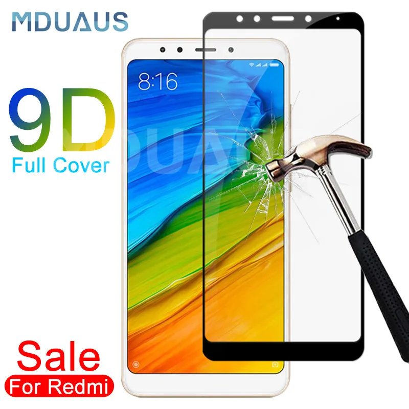 Закаленное стекло 9D для Xiaomi Redmi 5 Plus 5A S2 Go K20 Note Pro|Защитные стёкла и плёнки