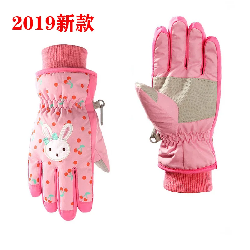 Лыжные перчатки детские принцессы для девочек детский зимний лыжный с