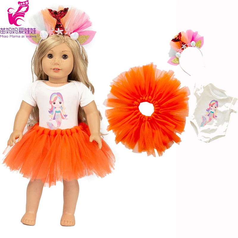 Кукла 18 дюймов одежда Русалка головной убор 40 см новорожденный младенец кукла