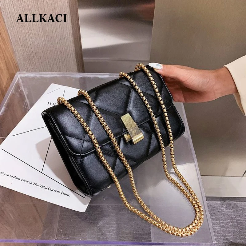 

Fresh Chain PU Leather Crossbody Bags For Women 2020 Small Shoulder Messenger Bag Special Lock Design Female Travel Handbags 50