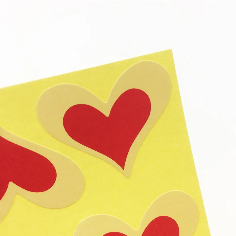 

900PCS Vintage Fashion Romantic Heart shape Round Kraft paper Sticker for Handmade Products Gift seal sticker Wholesale