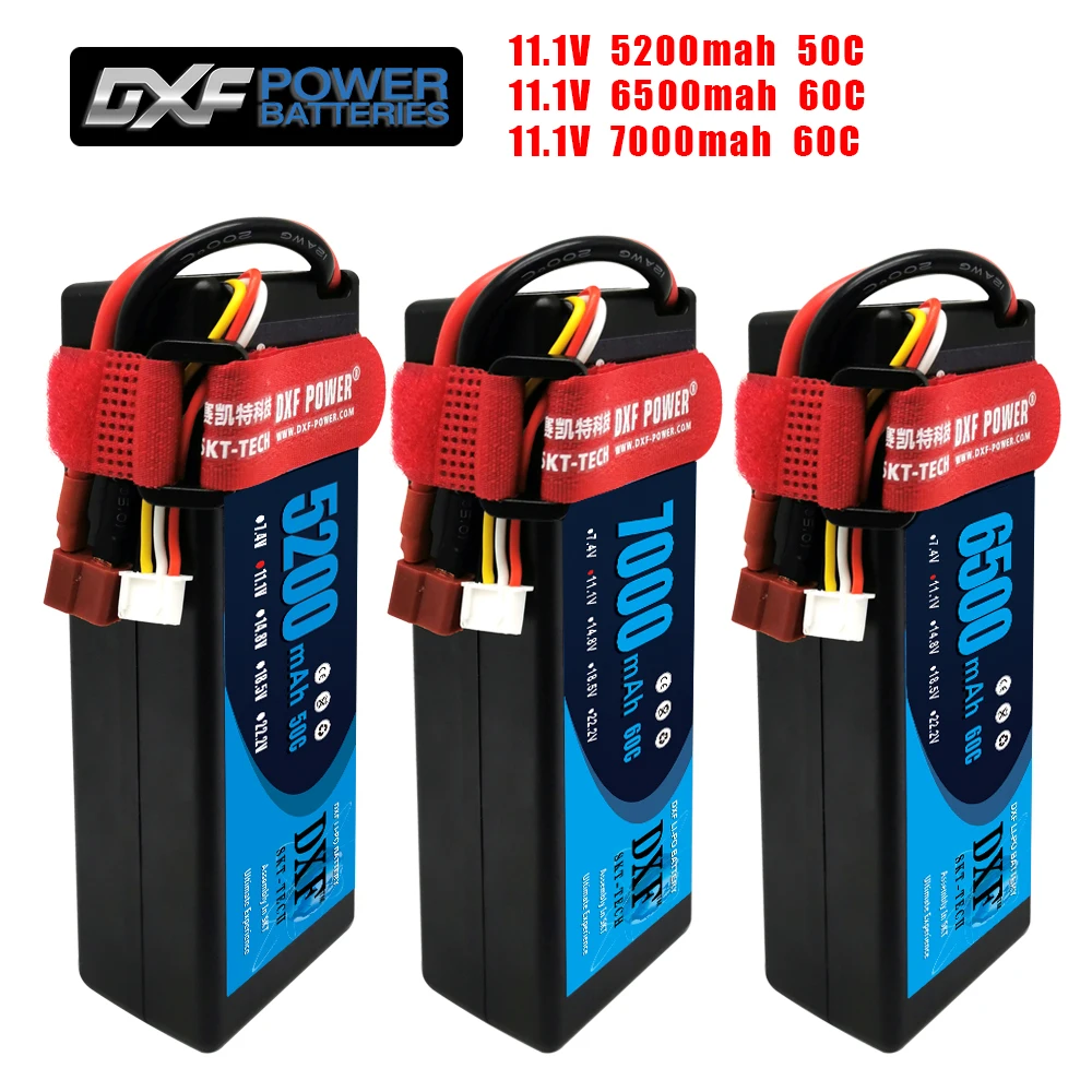 2 шт. DXF Lipo аккумулятор 3S 11 1 В 5200 мАч 6500 7000 50C 60C твердый корпус для