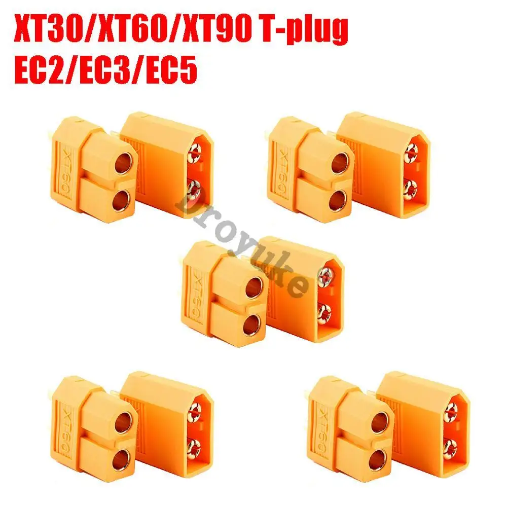 10 шт xt60 xt30 t вилка ec2 ec3 5 штекер 5 гнездо