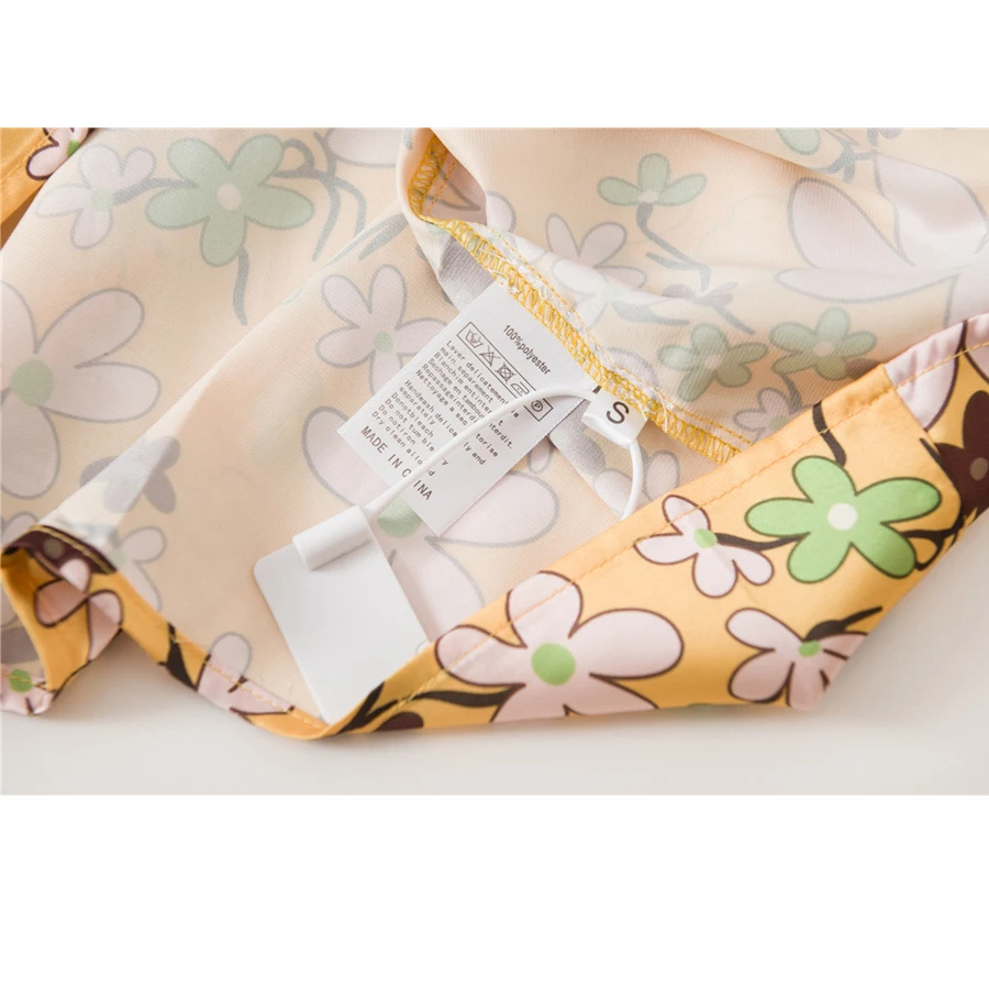 

2021 summer sweet A line skirt doll collar Bow pleated bubble short sleeve women casual dress floral dresses for women