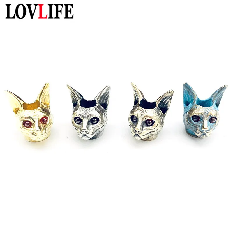 Египетский кот из чистой меди нож с бусинами на шнурке подвеска для ювелирных