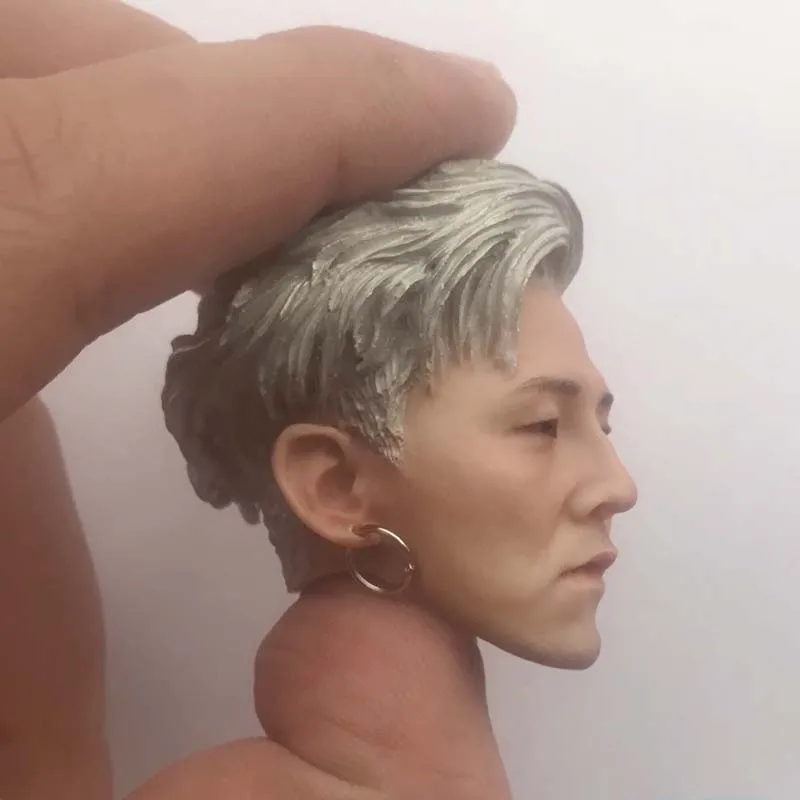 Голова Дракона Bigang 1/6G-Лепка с белой шерстью Корейская мужская голова солдата