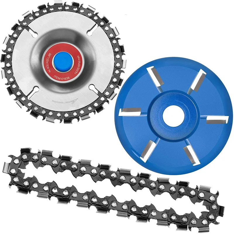 Цепной диск для резьбы по дереву с дополнительной цепью угловая шлифовальная