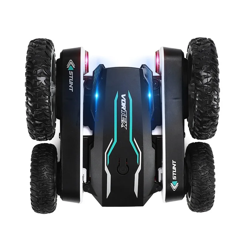 Enlarge 1:18 Rolling Two-sided Car Toys New Four-wheel Drive RC Stunt car 360° Rotating Flowering Car
