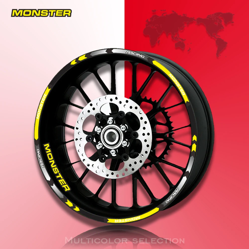 Наклейка на колесо мотоцикла светоотражающая обода подходит для DUCATI MONSTER S2R 800 M400