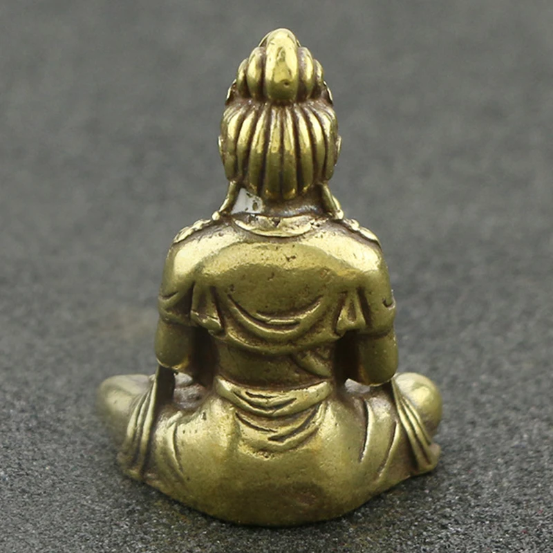 

Chinese Buddha Statue Bronze Pure Brass Pocket Table Decor Ornament Parts Useful