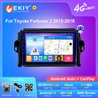 EKIY T7 QLED DSP Android авто радио для Toyota Fortuner 2 2015-2018 мультимедийный плеер Carplay Авто Радио Стерео GPS Navi Wifi HU