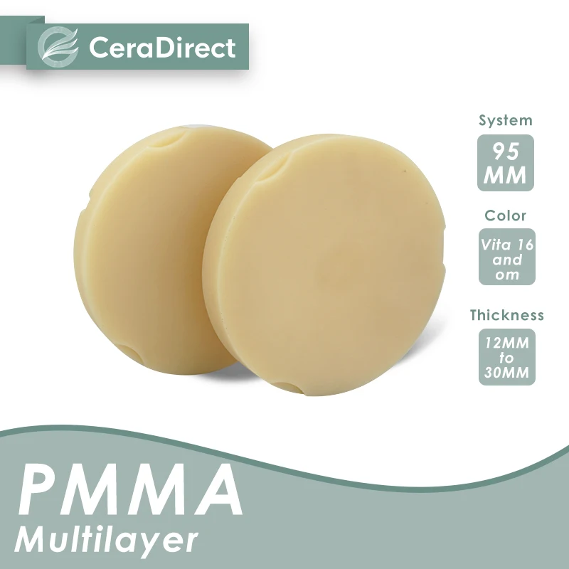 

Ceradirect Multilayer PMMA Block—Zirkon Zahn(95mm)22mm——for Dental Lab CAD/CAM