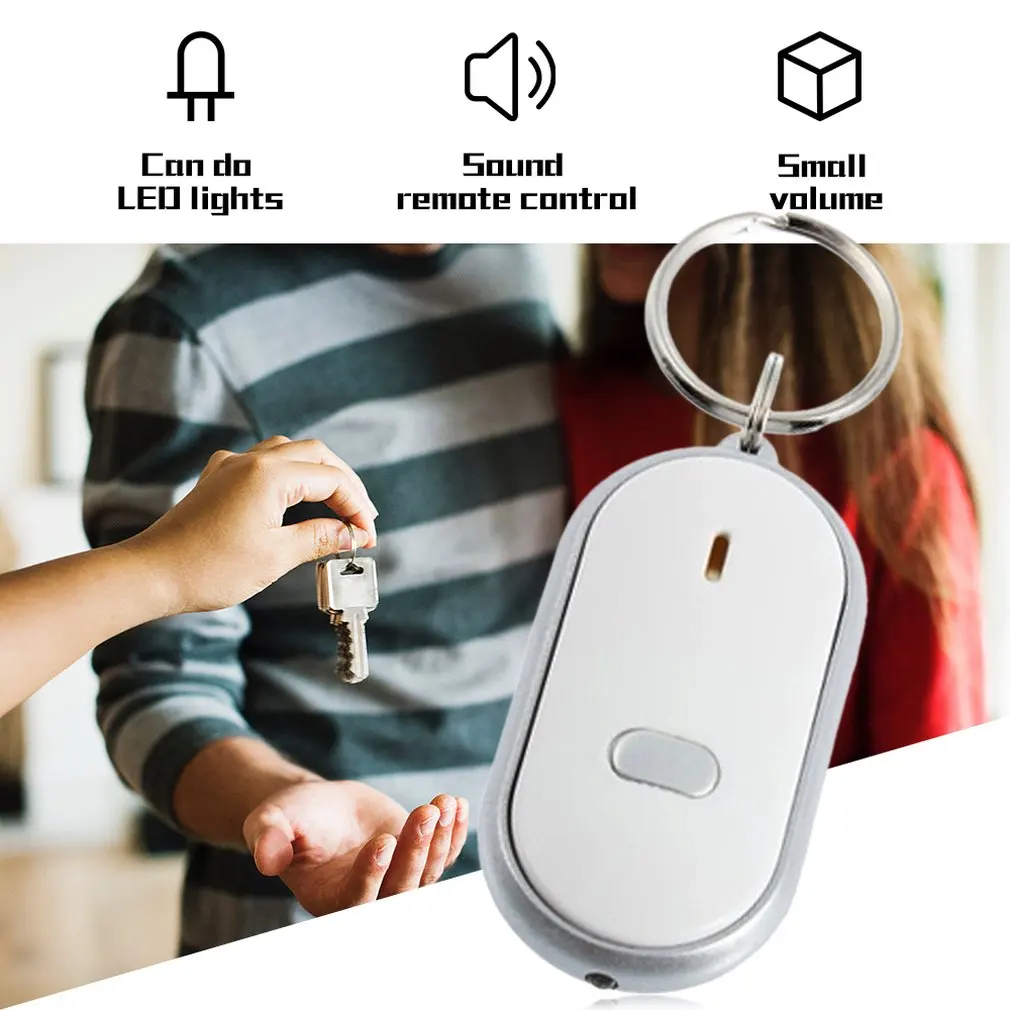 LED Smart Key Finder Sound Control Alarm Anti lost Tag Child Bag Pet Locator Find Keys Keychain Tracker Random Color | Безопасность и