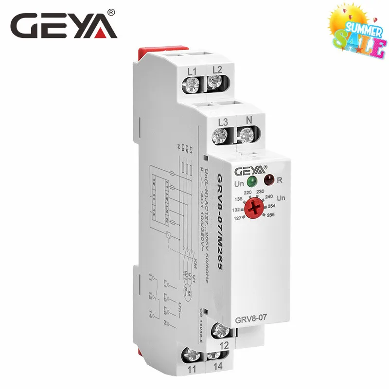 GEYA GRV8 07 реле монитора фазы с асимметричной и временной задержкой 45 65 Гц