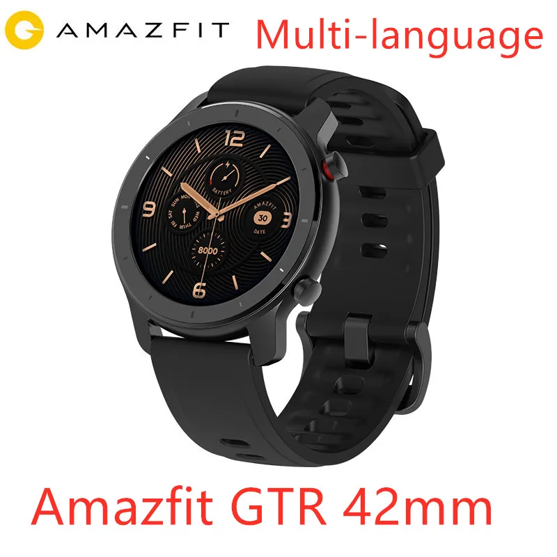 Умные часы Amazfit GTR 42 мм водонепроницаемые спортивные умные Huami 5ATM с 24 дневной