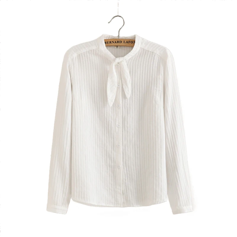 Женская рубашка из 100% хлопка белая блузка блузки рубашки весна осень женские