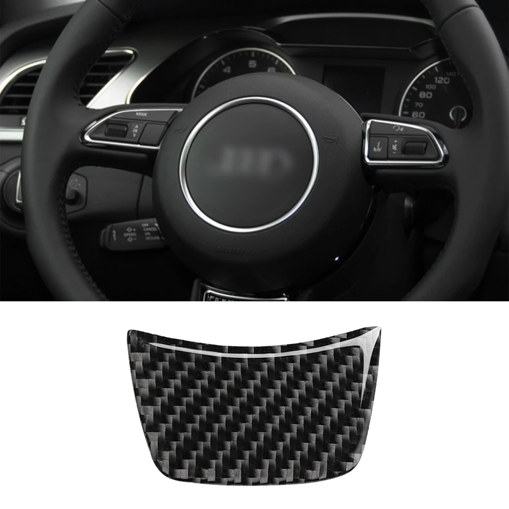 

Steering Wheel Decoration Cover Trim Sticker Decal for Audi A6 S6 C7 A7 S7 4G8 2012-2018 Car Interior Accessories Carbon Fiber