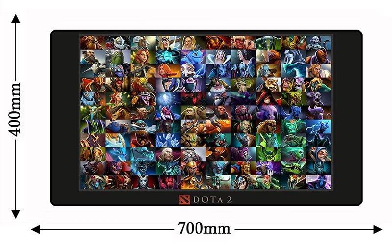 DOTA 2 игровой натуральный каучук Противоскользящий XL компьютерный коврик для мыши стол коврики большой замок край клавиатура игра геймер ПК ноутбук мышь ОСЧС