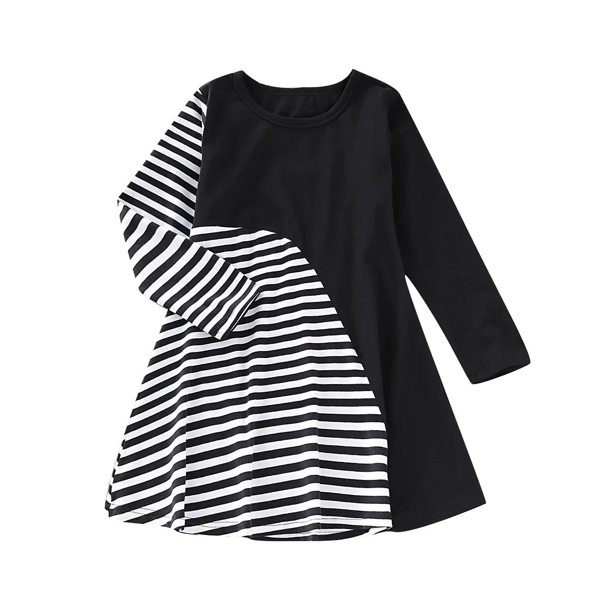 Новинка 2021 хлопковые платья для девочек повседневное летнее платье в полоску