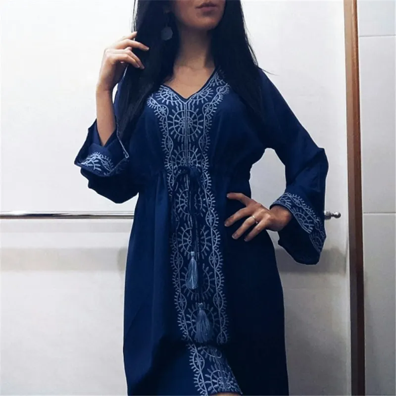 Хлопковая Пляжная накидка с вышивкой для плавания парео пляжная одежда бикини