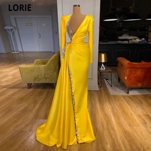 Lorie vestido de manga comprida, vestidos de baile para festa, em cetim, celebridades, com contas elegantes, ocasião especial, 2021 (1)