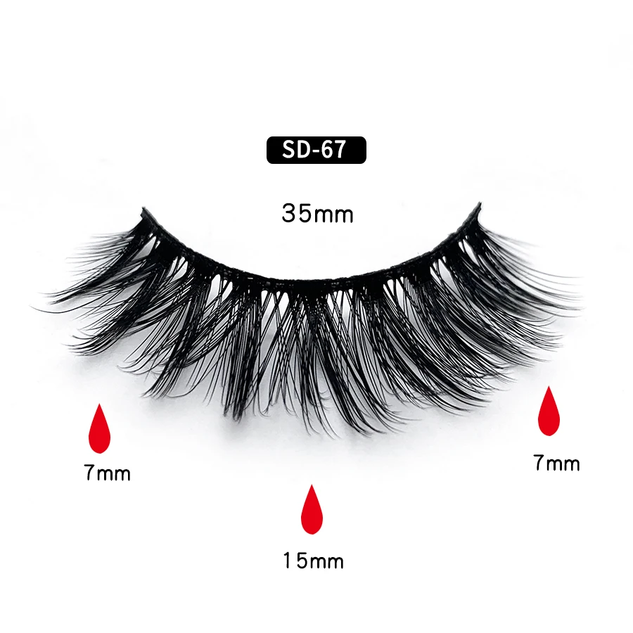 SD-67 Clotobeauty 3d норковые ресницы накладные ресницы натуральные толстые длинные объемные ресницы тонкие Накладные ресницы макияж расширение-SD - Цвет: SD-67
