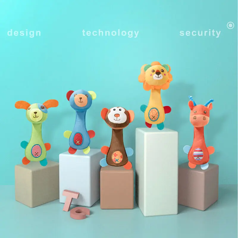 Imcute 2020 детские мягкие игрушки для младенцев погремушки милые животные жираф Лев