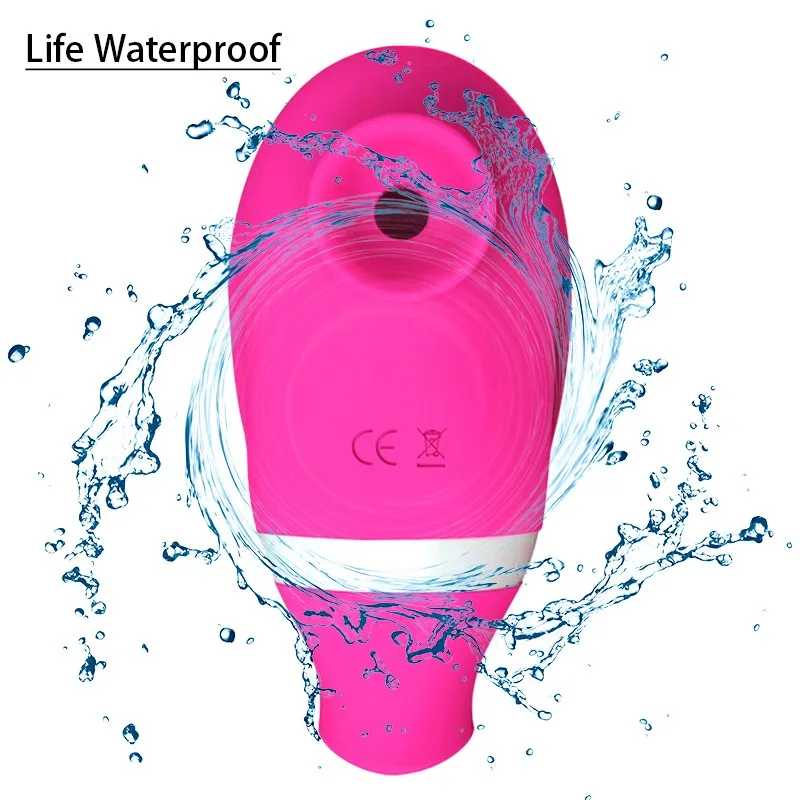 Всасывающий Вибратор на присоске для клитора языка лижущего стимулятора соска