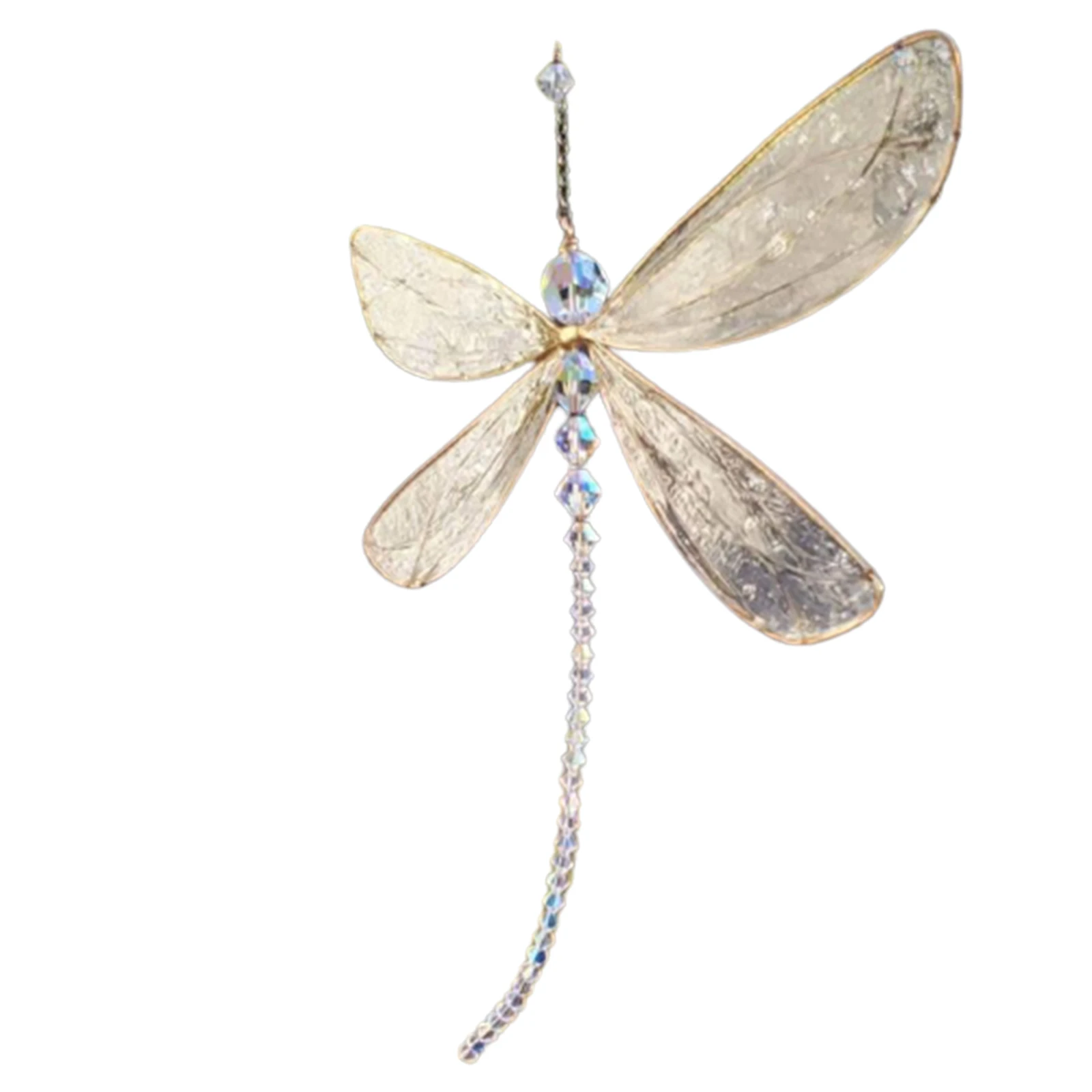 

Hot Dragonfly Crystal Suncatcher with Beads Window Hanging Ornament Wedding Cars Window Decor