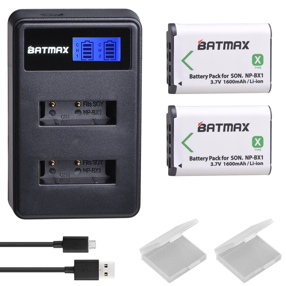 2Pcs set 2x NP-BX1 NP BX1 Батарейки+ ЖК-дисплей Dual USB Зарядное устройство для sony комплектующие фотоаппарата sony DSC RX1 RX100 AS100V M3 M2 HX300 HX400 HX50 HX60 GWP88 AS15 WX350 - Цвет: 2Pcs set