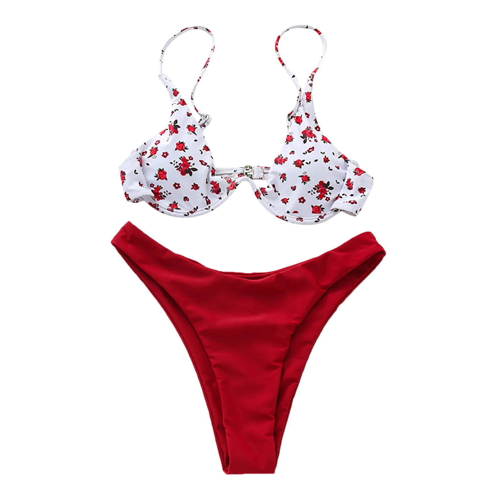 

Sexy Underwired Bikini 2021 Female Biquini Swimsuit Women Swimwear Bikini Tanga Mujer Two-pieces Bikini Set Push up Bathing Suit