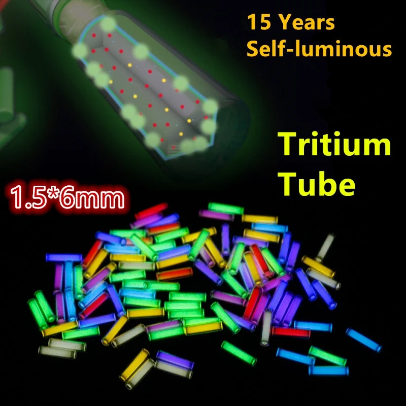 

1.5*6mm DIY 1 PCS Tritium Gas Tube Self Luminous 15 Years Of High-tech Products EDC Multi-color Selection Emergency Lights