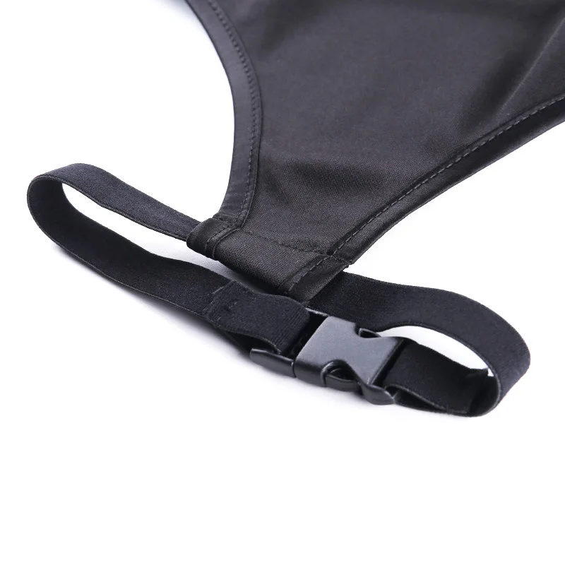 

Black Goth Woman Improved Cheongsam Mini Dark Lolita Tight Slim Dresses 2020 Gothic Irregular Plastic Buckle Leg Ring Chic Punk