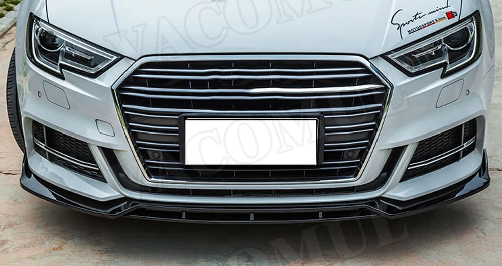 Передний бампер спойлер для Audi A3 Sline S3 не A3 стандарт ABS Карбон черный голова Защита подбородка Автомобиль Стайлинг