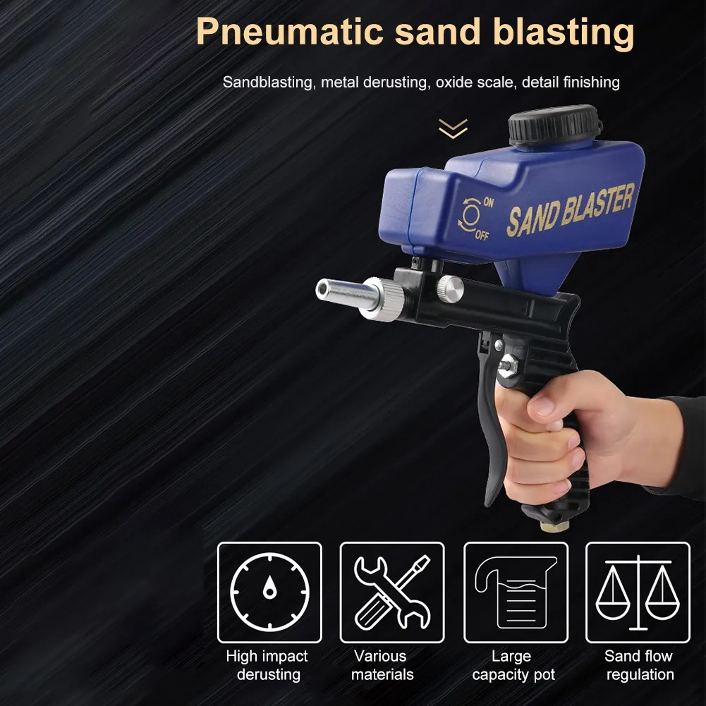 Портативный гравитационный Пескоструйный пистолет пневматическая