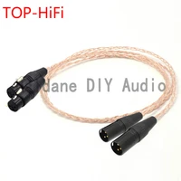 top hifi pair bold version 8cu single crystal crystal hifi xlr male to female leads balanced audio cable for amplifier cdplayer