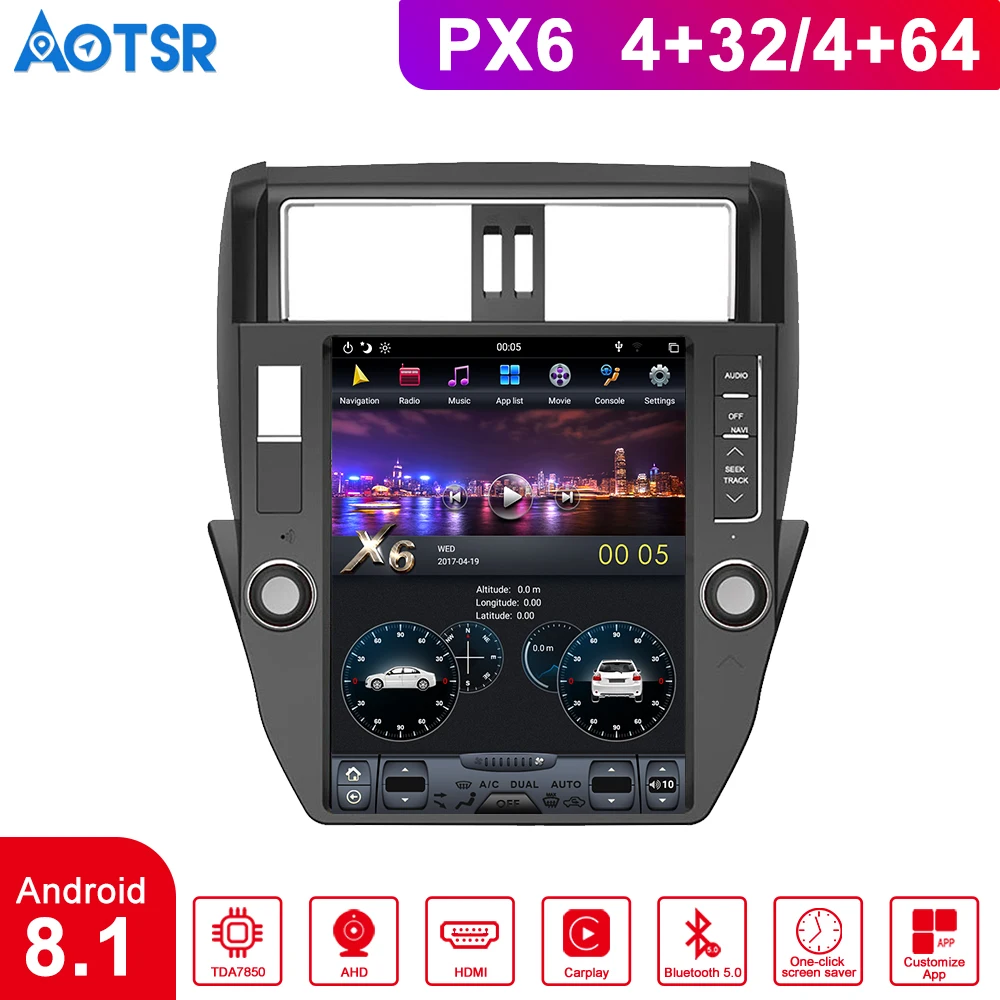 Автомобильная Мультимедийная система Android 8 1 В Стиле Tesla Автомобильный GPS для TOYOTA