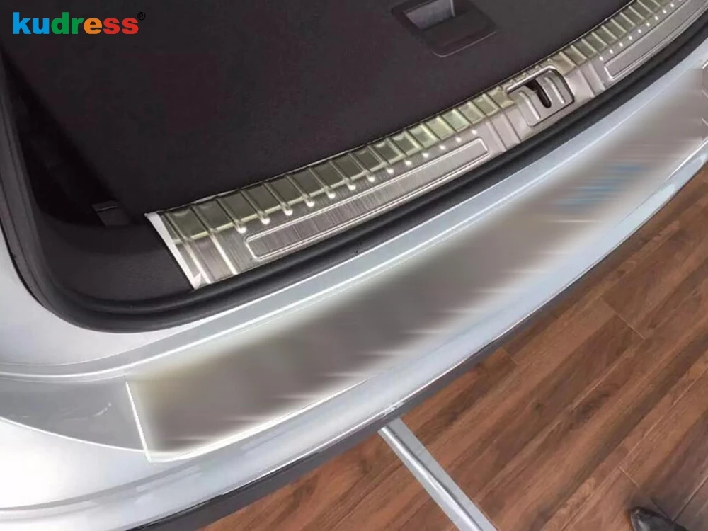 Для VW Volkswagen Tiguan MK2 2017 2018 2019 Нержавеющая сталь внутренняя Задний багажник бампера
