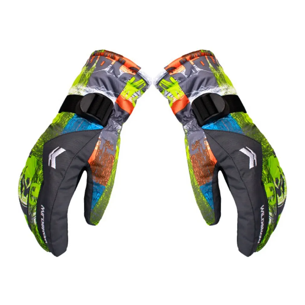 

Big Sale!Women Skiing Gloves Stylish Printing Waterproof Windproof Non-slip Flexible Snow Skating Gloves Winter Warm Gloves