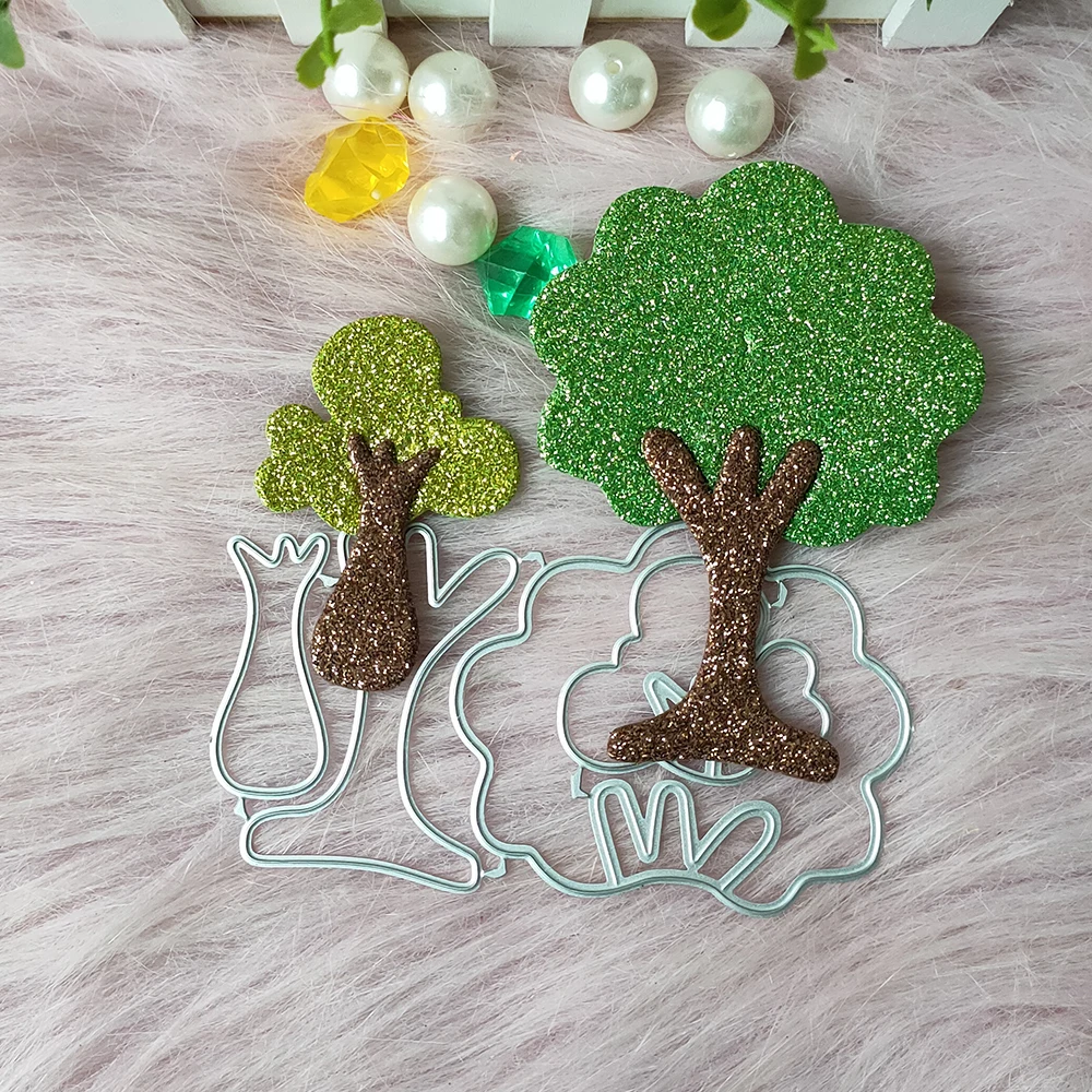 New  2 pcs tree metal cutting die mould scrapbook decoration embossed photo album decoration card making DIY handicrafts